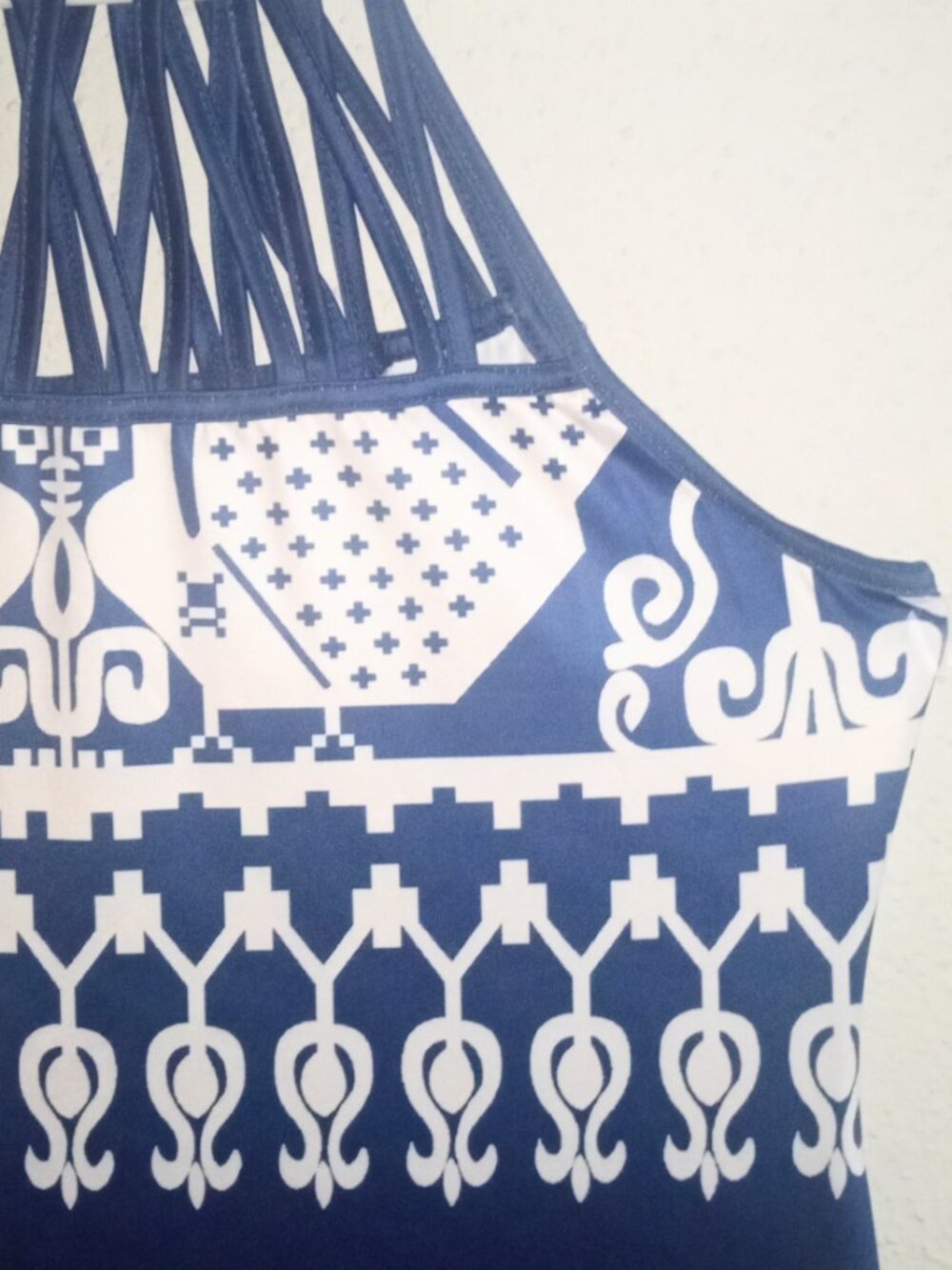 Emery Rose Blue/White Dress Sleeveless Spaghetti Top Comfortable Size: XL - Picture 5 of 12